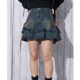 グリーン | 《サイドスエードリボン×ティアード切替》レディース デニム ミニスカート | GORGE 