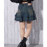 《サイドスエードリボン×ティアード切替》レディース デニム ミニスカート | GORGE  | 詳細画像3 