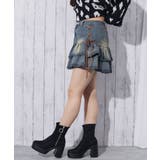 《サイドスエードリボン×ティアード切替》レディース デニム ミニスカート | GORGE  | 詳細画像6 