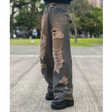 《クラッシュ×ウエストゴム》レディース デニム ワイドパンツ | GORGE  | 詳細画像2 