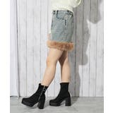 《ファー裾デザイン》レディース デニムミニスカート 秋冬 | GORGE | 詳細画像7