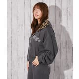 《裏地柄フード×キラキラロゴ》ショート丈ジップパーカー | GORGE | 詳細画像6