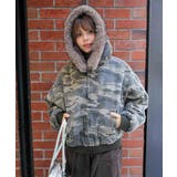 《ファーフード×裏地中綿キルト》冬映えショート丈アウター | GORGE | 詳細画像1