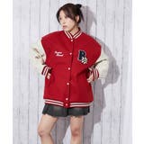 《サガラ刺繍フラワー×ロゴ》レディース スタジャン カレッジ風 アウター 秋冬 | GORGE | 詳細画像2