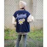 《サガラ刺繍フラワー×ロゴ》レディース スタジャン カレッジ風 アウター 秋冬 | GORGE | 詳細画像8