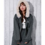 チャコール | 裏起毛 ジップパーカー バックシルエット可愛く | GORGE