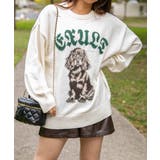 アイボリー | 《ＢＩＧ ＤＯＧジャカード》レディース ニットプルオーバー 主役デザイン 秋冬 | GORGE 