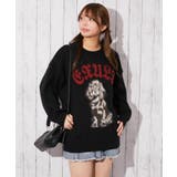 ブラック | 《ＢＩＧ ＤＯＧジャカード》レディース ニットプルオーバー 主役デザイン 秋冬 | GORGE 