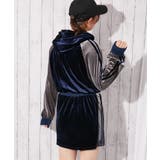 《ライン切替×スポカジ》レディース ベロア ミニワンピ フーディ 秋冬 | GORGE | 詳細画像8