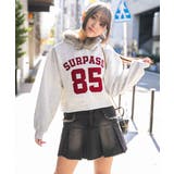 オートミール | 《ファーフード×ツイル貼付けロゴ》ショート丈裏起毛パーカー 秋冬◎ | GORGE