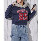 《ファーフード×ツイル貼付けロゴ》ショート丈裏起毛パーカー 秋冬◎ | GORGE | 詳細画像8