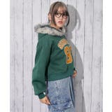 《ファーフード×ツイル貼付けロゴ》ショート丈裏起毛パーカー 秋冬◎ | GORGE | 詳細画像10