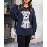 《ふわモコ質感×メガネわんこ柄》大人可愛い遊び心ニット シュナウザー | GORGE | 詳細画像7