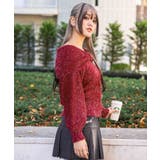《ふわシャギー×ラメ混》ワイドネックリボンニットトップス 冬◎ | GORGE | 詳細画像7