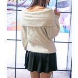 《ふわシャギー×ラメ混》ワイドネックリボンニットトップス 冬◎ | GORGE | 詳細画像2