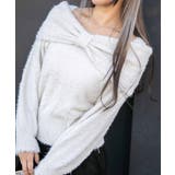 《ふわシャギー×ラメ混》ワイドネックリボンニットトップス 冬◎ | GORGE | 詳細画像4