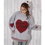 《ハートジャガード×英字ロゴ》ゆるだぼ可愛い◎オーバーサイズニットプルオーバー | GORGE  | 詳細画像7 