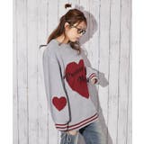 《ハートジャガード×英字ロゴ》ゆるだぼ可愛い◎オーバーサイズニットプルオーバー | GORGE  | 詳細画像8 