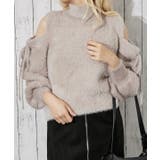 グレージュ | 《肩あき×フェザーニット》レディース 長袖トップス ふわもこ フェミニン 秋冬 | GORGE 
