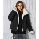 ブラック | レディース ボア×中綿ブルゾン あったか防寒アウター | GORGE