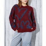 ボルドー | 《ハートライン×起毛タッチ》レディース ニットプルオーバー ゆるシルエット | GORGE 