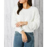 オフホワイト | 《フェザー×ショート丈》レディース ニットプルオーバー 長袖 | GORGE 