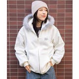 オフホワイト | 《ファーフード×裏起毛》レディース ジップパーカー カジュアル 秋冬 | GORGE