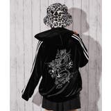 《ベロア×ドラゴン刺繍》サイドラインジップパーカー | GORGE | 詳細画像15