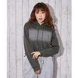 《スプレー風ロゴ×裾ギャザー》フード付きパーカー／秋冬春 | GORGE  | 詳細画像4 