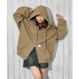 《ツイル素材×ビッグフード》フード付きＺＩＰジャケット／秋冬春／全３色 | GORGE  | 詳細画像7 