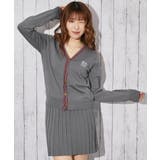 グレー | 《配色ライン》ニットセットアップ／秋冬春／全３色 | GORGE 