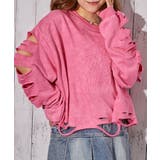 《ダメージ・ロゴエンボス》トレーナー/カジュアル×ストリート/春秋/全2色 | GORGE | 詳細画像3