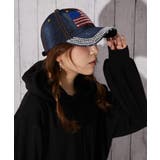 《アメリカ国旗×ラインストーン》デニムキャップ／オールシーズン | GORGE  | 詳細画像11 