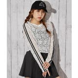 オフホワイト | 《レースラインショートトップス》カットソー/ストリート×Y2K/春夏秋/全2色 | GORGE