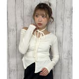 アイボリー | 《チョーカー付き×リブ素材》ショート丈デザインカットソー／秋冬春 | GORGE 