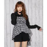 ブラック | 《チェック柄×リボンデザイン》キャミソール／春夏／全３色 | GORGE 