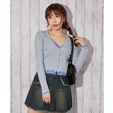 グレー | 《レイヤード配色×リブ素材》Ｖネックカーディガン／秋冬春 | GORGE 