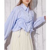 ブルー | 《ダブルドロスト・ストライプ》シャツ／フェミニン×Ｙ２Ｋ／春夏／全３色 | GORGE 