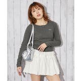 チャコール | 《ヘンリーネック×裾レース切り替え》リブカットソー／秋冬春／全３色 | GORGE 