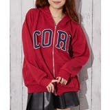 レッド | 《ツイル刺繍 タタキ付け》パーカー／カジュアル×ストリート／春秋／全３色 | GORGE 