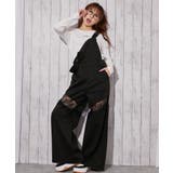 《裏毛素材×レース切替》ワイドサロペット パンツ オールインワン 春◎ | GORGE  | 詳細画像9 