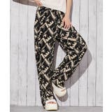 ブラック | 《プリーツ イージー》柄ワイドパンツ／モードカジュアル／オールシーズン／全５色 | GORGE 