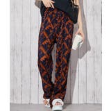 テラコッタ | 《プリーツ イージー》柄ワイドパンツ／モードカジュアル／オールシーズン／全５色 | GORGE 