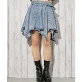 《ベルト付き×アシンメトリー》デニムミニスカート インパン付き オールシーズン | GORGE  | 詳細画像1 