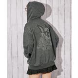 チャコール | 《ラビットモチーフ×バックデザイン》裏毛ＺＩＰパーカー／秋冬春／全３色 | GORGE 