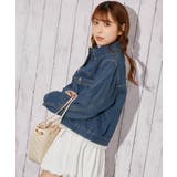 《レースヘム・デニム》デニムジャケット／カジュアル×ガーリー／春秋／全２色 | GORGE  | 詳細画像3 