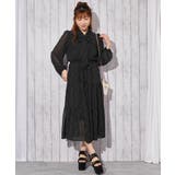 《ドット柄×ボウタイ》ティアードマキシワンピース／春秋／全２色 | GORGE  | 詳細画像2 