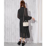 《ドット柄×ボウタイ》ティアードマキシワンピース／春秋／全２色 | GORGE  | 詳細画像3 