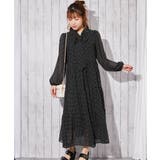 《ドット柄×ボウタイ》ティアードマキシワンピース／春秋／全２色 | GORGE  | 詳細画像5 