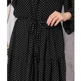 《ドット柄×ボウタイ》ティアードマキシワンピース／春秋／全２色 | GORGE  | 詳細画像7 